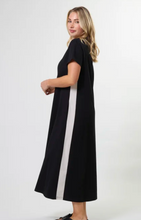 Load image into Gallery viewer, Leah dress black stripe
