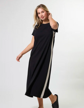 Load image into Gallery viewer, Leah dress black stripe
