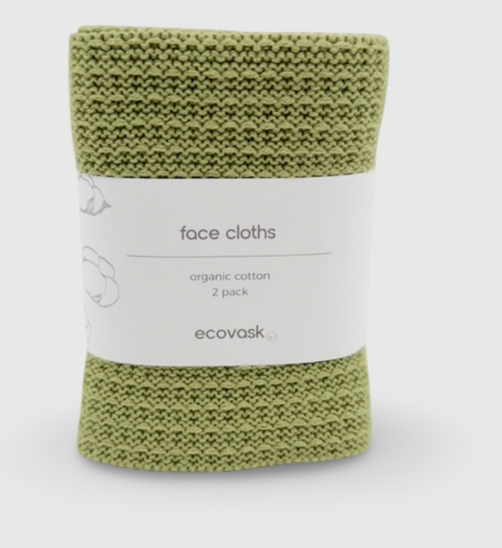 Face cloth 2pk avocado - ecovask