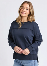 Load image into Gallery viewer, Jayne throw on fleece navy
