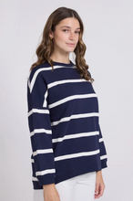 Load image into Gallery viewer, Newport sweat navy stripe
