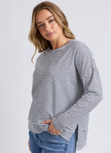 Load image into Gallery viewer, Eddie stripe top - black
