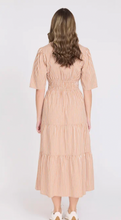 Load image into Gallery viewer, Vittoria dress mocha stripe
