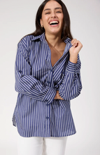 Load image into Gallery viewer, Fairbanks stripe shirt - navy
