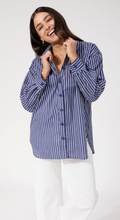 Load image into Gallery viewer, Fairbanks stripe shirt - navy
