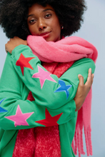 Load image into Gallery viewer, Vermont star v neck jumper - green
