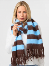 Load image into Gallery viewer, Chocolate and sky scarf
