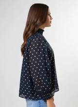 Load image into Gallery viewer, Sylvie blouse midnight dot
