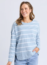 Load image into Gallery viewer, Jayne throw on top sky stripe
