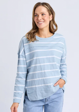 Load image into Gallery viewer, Jayne throw on top sky stripe

