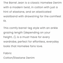 Load image into Gallery viewer, Barrel jeans indigo wash
