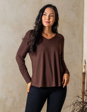 Load image into Gallery viewer, Laney V neck chocolate
