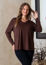 Load image into Gallery viewer, Laney V neck chocolate
