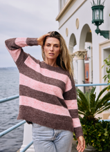 Load image into Gallery viewer, Mika knit choco/pink
