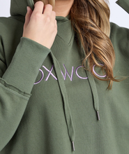 Load image into Gallery viewer, Simplified metallic hoodie khaki
