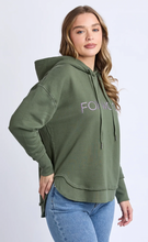 Load image into Gallery viewer, Simplified metallic hoodie khaki
