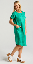 Load image into Gallery viewer, Dianne short sleeve dress - emerald
