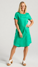 Load image into Gallery viewer, Dianne short sleeve dress - emerald
