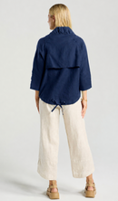 Load image into Gallery viewer, Victoria zip front jacket - nickel zip midnight ink
