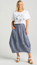 Load image into Gallery viewer, Iris bubble skirt - midnight cross dye
