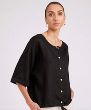 Load image into Gallery viewer, Studio button top/jacket - black
