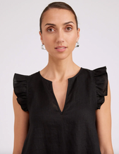 Load image into Gallery viewer, Studio frill tank black
