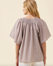 Load image into Gallery viewer, Lyndell shirred top - taupe
