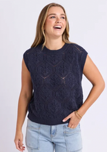 Load image into Gallery viewer, Luna knit vest navy
