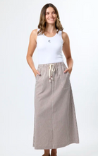 Load image into Gallery viewer, Leena skirt choc stripe
