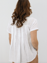 Load image into Gallery viewer, Donella pleated back blouse white

