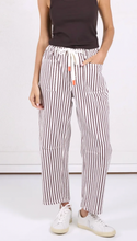 Load image into Gallery viewer, Carter barrel jean chocolate stripe
