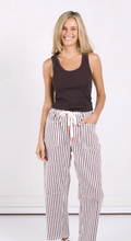 Load image into Gallery viewer, Carter barrel jean chocolate stripe
