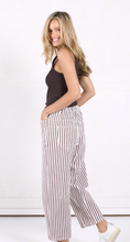 Load image into Gallery viewer, Carter barrel jean chocolate stripe

