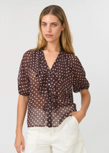 Load image into Gallery viewer, Monet Blouse chocolate spot
