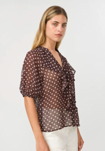 Load image into Gallery viewer, Monet Blouse chocolate spot
