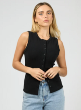 Load image into Gallery viewer, Button up tank black
