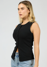 Load image into Gallery viewer, Button up tank black
