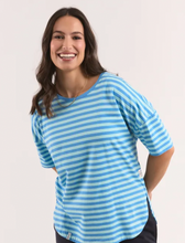 Load image into Gallery viewer, Lauren tee stripe blue
