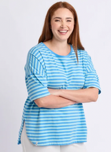 Load image into Gallery viewer, Lauren tee stripe blue
