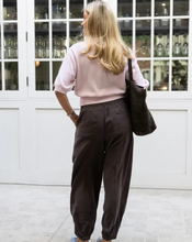 Load image into Gallery viewer, Demi pleat pant chocolate
