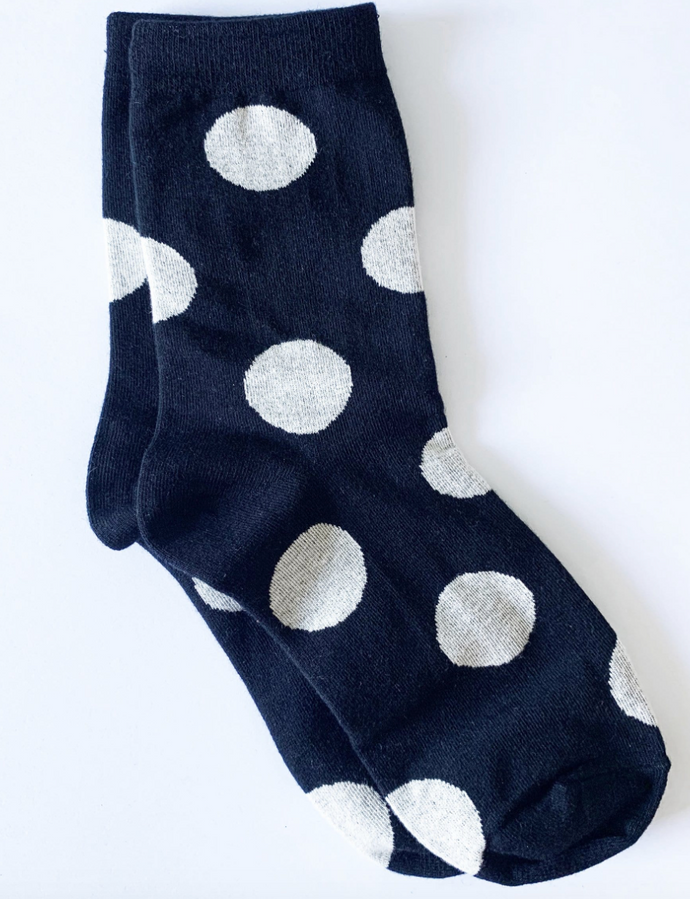 Black and white spot Socks