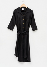 Load image into Gallery viewer, Linen dress black
