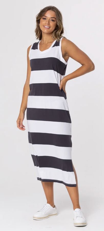 Waratah stripe dress